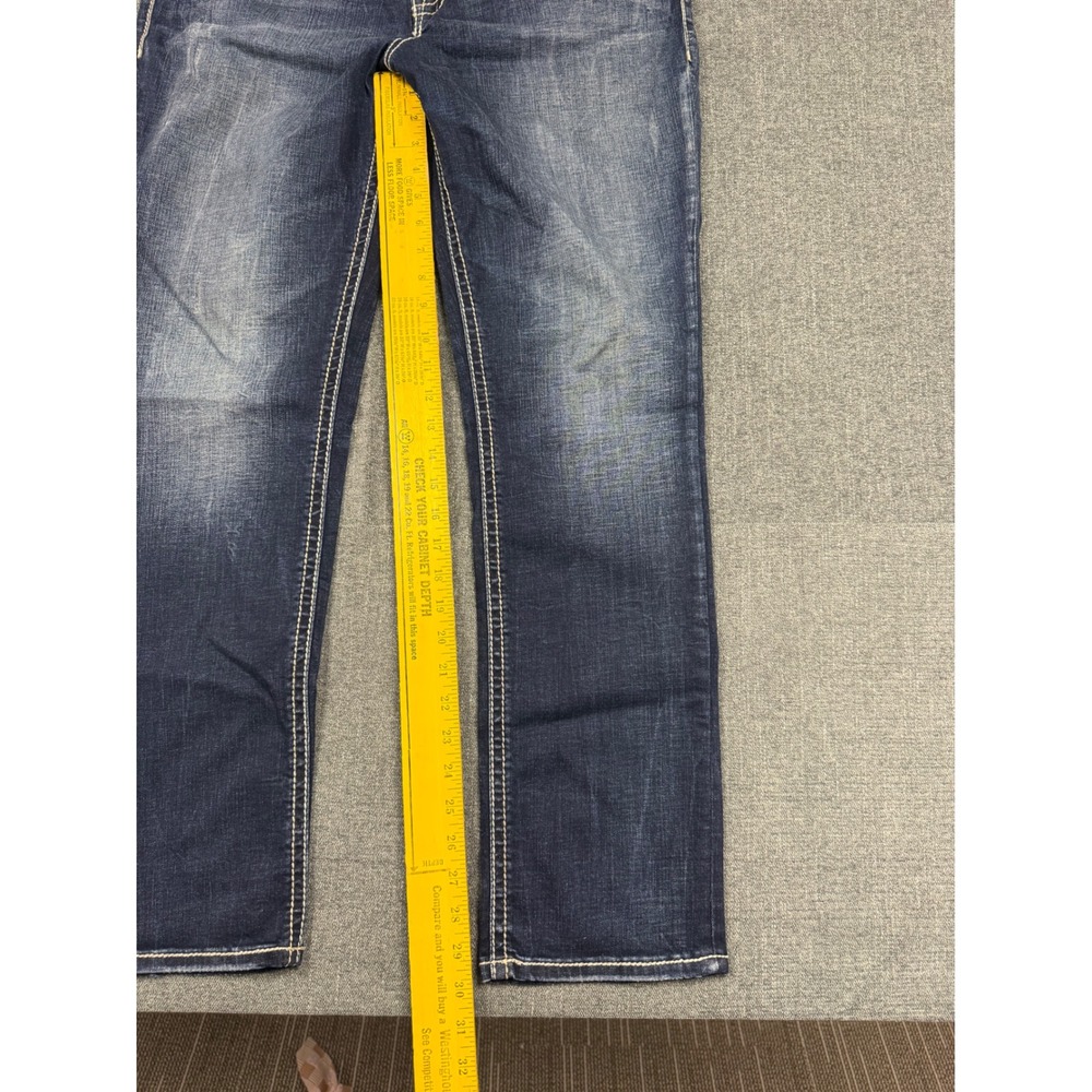 Silver Jeans Co Suki Straight Dark Wash Denim W93413SDI349 Size 14 L30 - Picture 4 of 7